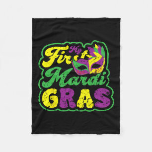 Mein erster Mardi Gras Mardi Gras Party Funny Holi Fleecedecke