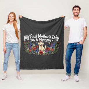 Mein erster Muttertag als Hundemama Golden Retriev Fleecedecke