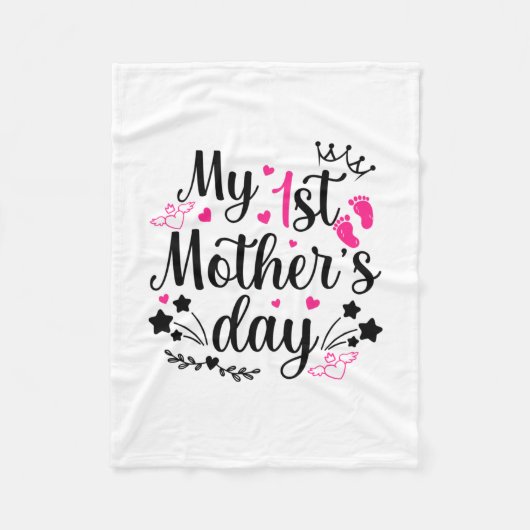 Mein erster Muttertag als Mama 2 Fleecedecke (Vorderseite)