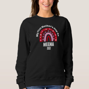 Mein erster Muttertag als Meema 2022 Niedlich Hear Sweatshirt