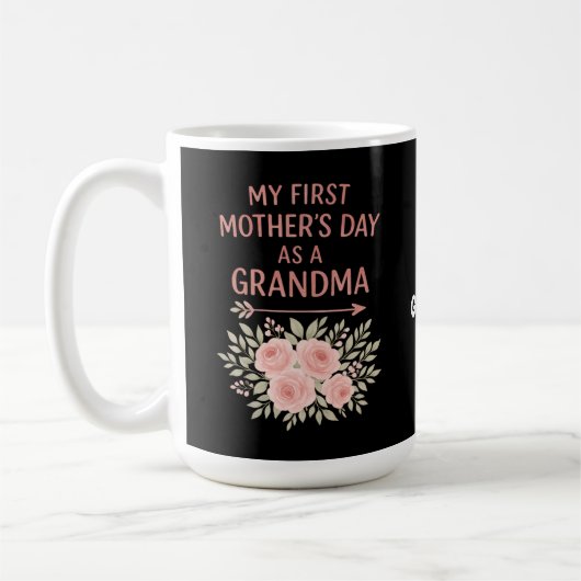 Mein erster Muttertag als Oma Funny & Niedlich Kaffeetasse (Links)