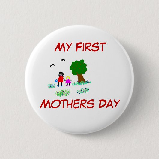 Mein erster Müttertag Button (Vorderseite)