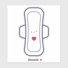 Mein erster Niedlicher Cartoon Menstrual Pad Herzs Aufkleber