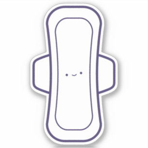 Mein erster Niedlicher Girly Cartoon Menstrual Pad Aufkleber