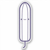 Mein erster Niedlicher Girly White Cartoon Tampon Aufkleber (Vorderseite)