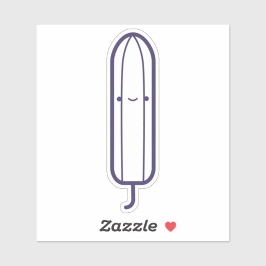 Mein erster Niedlicher Girly White Cartoon Tampon Aufkleber (Blatt)