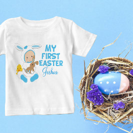 Mein erster Osterbaby-Baby Niedlich Blue Bunny Baby T-shirt