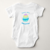 Mein erster Osterblauer Babyanzug Baby Strampler (Rückseite)