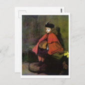 Mein erster Prediger, John Everett Millais Postkarte (Vorne/Hinten)
