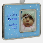 Mein erster Rahmen-Ornament silber (Rechts)