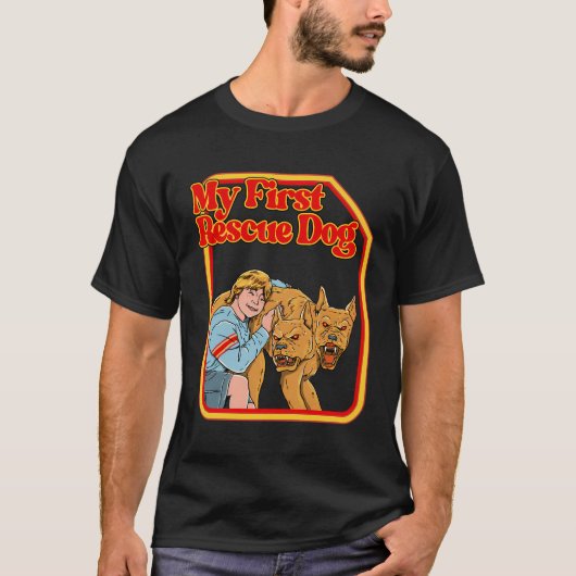 Mein erster Rettungshund Funny Dark Spaß Shirts - (Vorderseite)