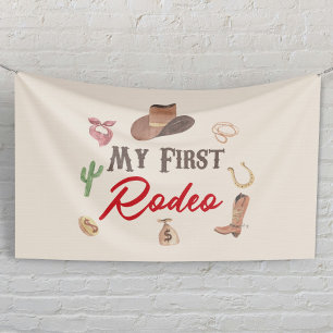 Mein erster Rodeo Cowboy 1. Geburtstag Banner