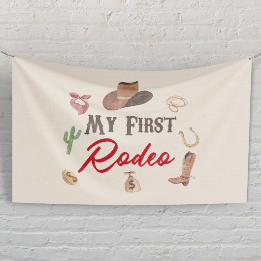 Mein erster Rodeo Cowboy 1. Geburtstag Banner