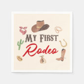 Mein erster Rodeo Cowboy 1. Geburtstag Serviette (Vorderseite)