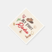 Mein erster Rodeo Cowboy 1. Geburtstag Serviette (Ecke)