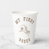 Mein erster Rodeo Cowboy Partys Cup Pappbecher (Rückseite)