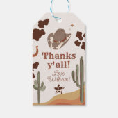 Mein erster Rodeo Cowboy Vielen Dank zum Geburtsta Geschenkanhänger (Vorderseite)