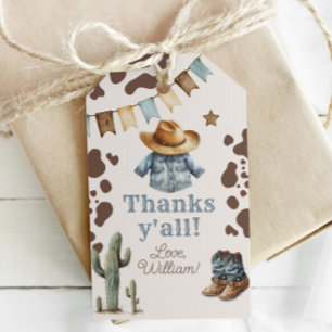 Mein erster Rodeo Cowboy Vielen Dank zum Geburtsta Geschenkanhänger