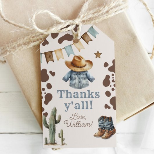 Mein erster Rodeo Cowboy Vielen Dank zum Geburtsta Geschenkanhänger