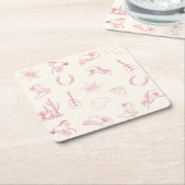 Mein erster Rodeo Pink Cowgirl Western Geburtstag Rechteckiger Pappuntersetzer (angewinkelt)