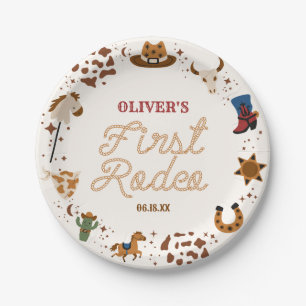 Mein erster Rodeo Western Cowboy 1. Geburtstag Par Pappteller