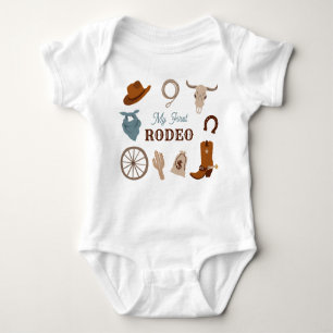 Mein erster Rodeo Western Cowboy First Birthday Bl Baby Strampler