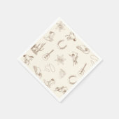 Mein erster Rodeo-Western Cowboy Paper Napkin Serviette (Ecke)