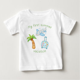 Mein erster Sommerurlaub Niedlich lustig Baby T-shirt