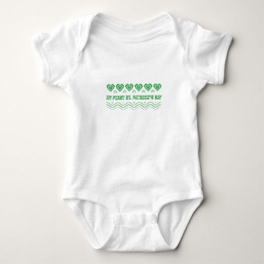 Mein erster St. Patrick's Day Baby Strampler (Vorderseite)