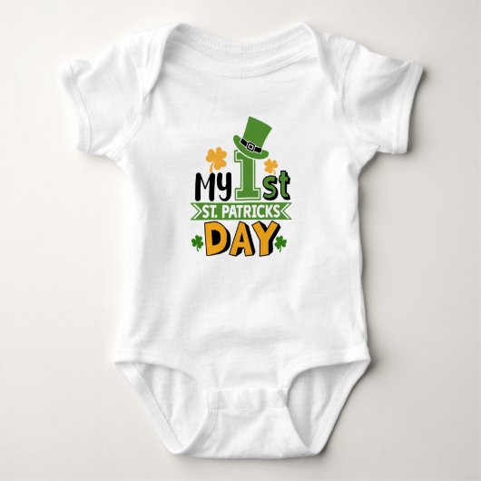 Mein erster St. Patrick's Day niedlich Baby Strampler (Vorderseite)