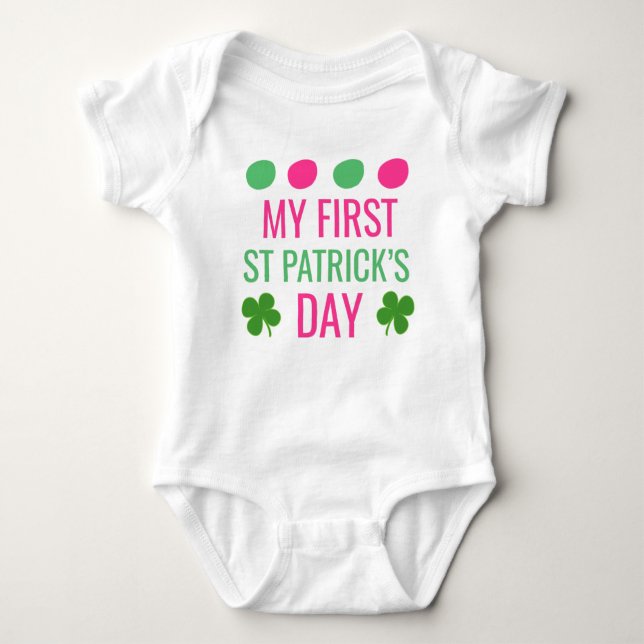 Mein erster St Patrick's Day // St Patrick's Day Baby Strampler (Vorderseite)