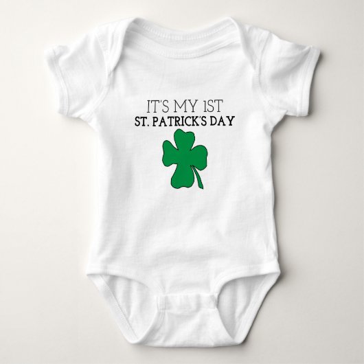 Mein erster St. Patrick's Day St. Patrick's Day Gr Baby Strampler (Vorderseite)