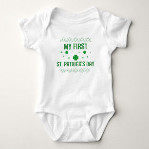 Mein erster St. Patrick's Day Süßer grüner Shamr Baby Strampler