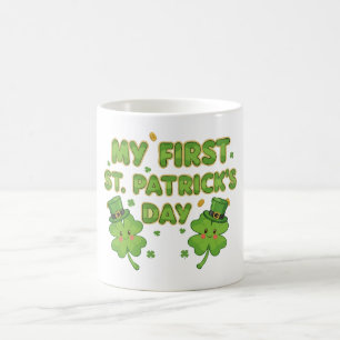 Mein erster St. Patrick's Day   Süßer Kawaii Shamr Kaffeetasse