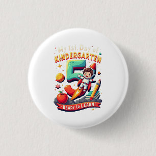 Mein erster Tag im Kindergarten 1. Schultag Button