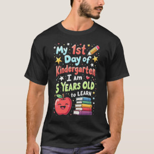 Mein erster Tag im Kindergarten 1. Schultag T-Shirt