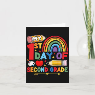 Mein erster Tag Rainbow der zweiten Klasse Karte