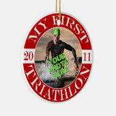 Mein erster Triathlon - 2011 Keramik Ornament (Rechts)