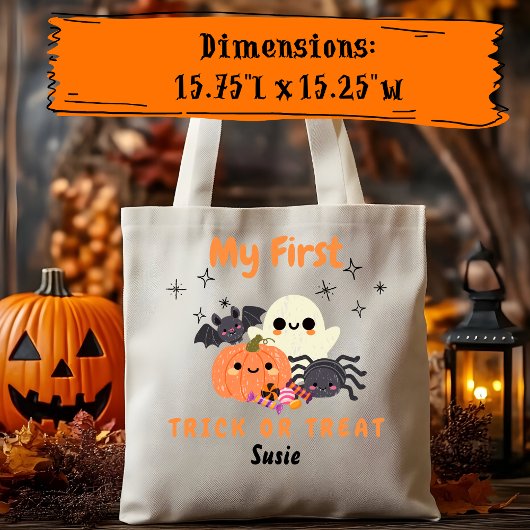 Mein erster Trick oder Personalisiertes Halloween  Tragetasche