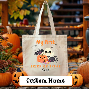 Mein erster Trick oder Personalisiertes Halloween Tragetasche