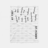 "Mein erster Urlaub Meilenstein" Baby Blanket Fleecedecke (Vorderseite)