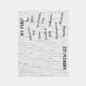 "Mein erster Urlaub Meilenstein" Baby Blanket Fleecedecke (Vorderseite)