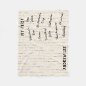 "Mein erster Urlaub Meilenstein" Baby Blanket Fleecedecke (Vorderseite)