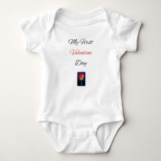 Mein erster Valentinstag, Boys valentinisches Shir Baby Strampler