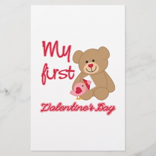 Mein erster Valentinstag Briefpapier (Vorderseite)