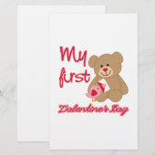 Mein erster Valentinstag Briefpapier (Vorne/Hinten)