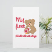 Mein erster Valentinstag Briefpapier (Stehend Vorderseite)
