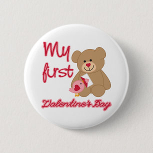 Mein erster Valentinstag Button