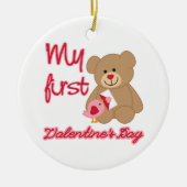 Mein erster Valentinstag Keramikornament (Vorne)