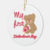 Mein erster Valentinstag Keramikornament (Links)